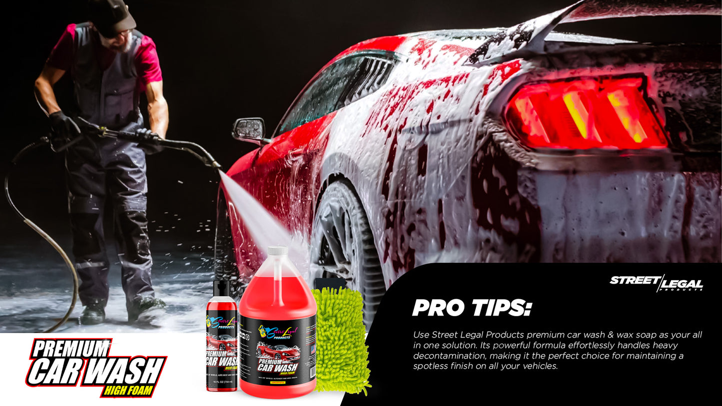 Achieve a Showroom Shine: Tips for Using Street Legal Products Premium Car Wash & Wax