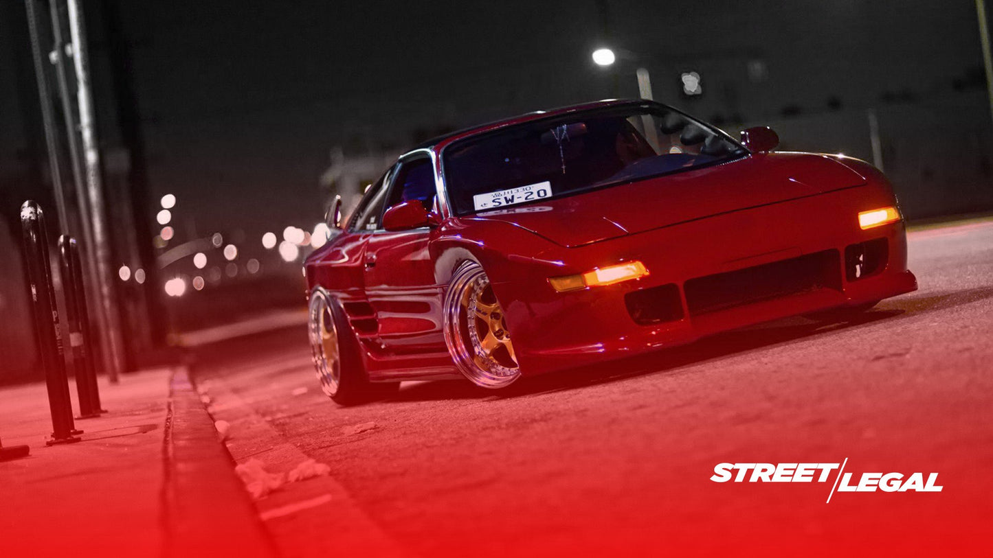 Toyota MR2 SW20 Turbo rojo en exhibición JDM